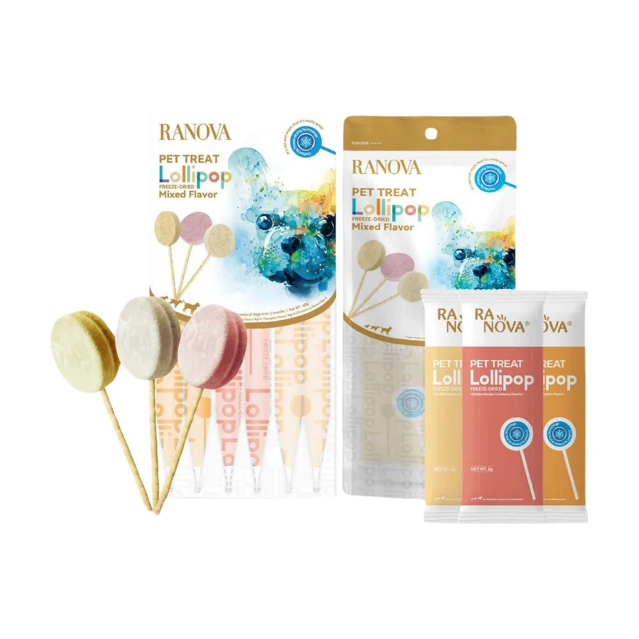 RANOVA freeze-dried lollipop treats for dogs
