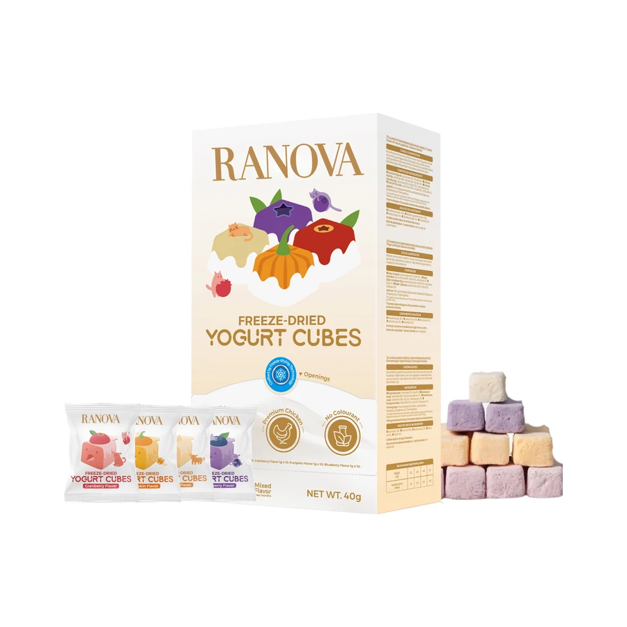 RANOVA freeze-dried yogurt cubes with chicken